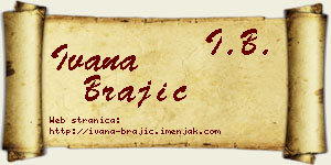 Ivana Brajić vizit kartica